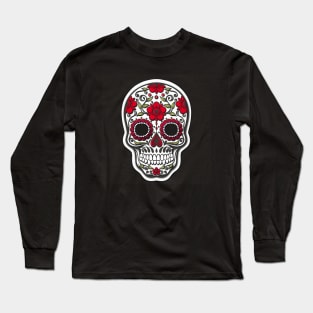 3D Paper cut skull Long Sleeve T-Shirt